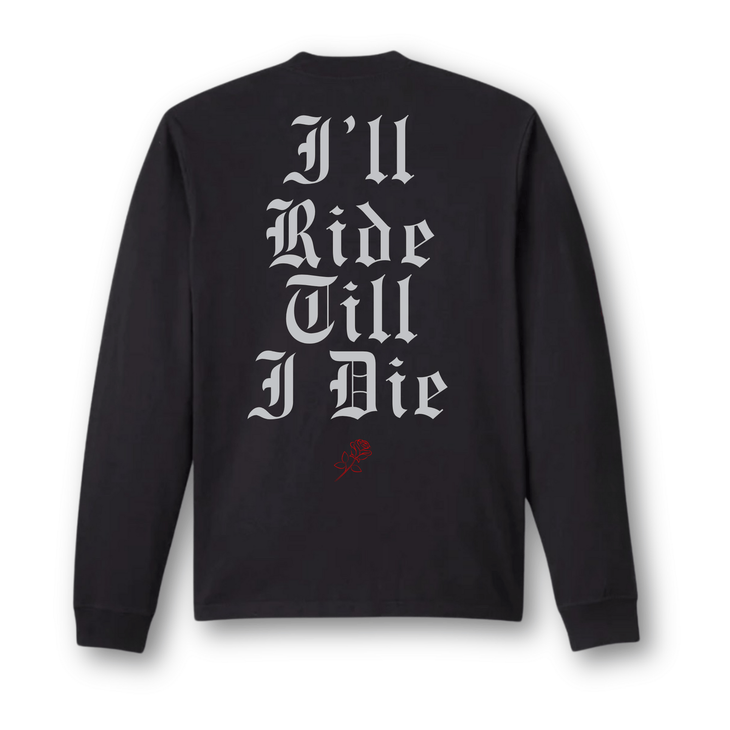 BB Red Rose Long Sleeve | Black