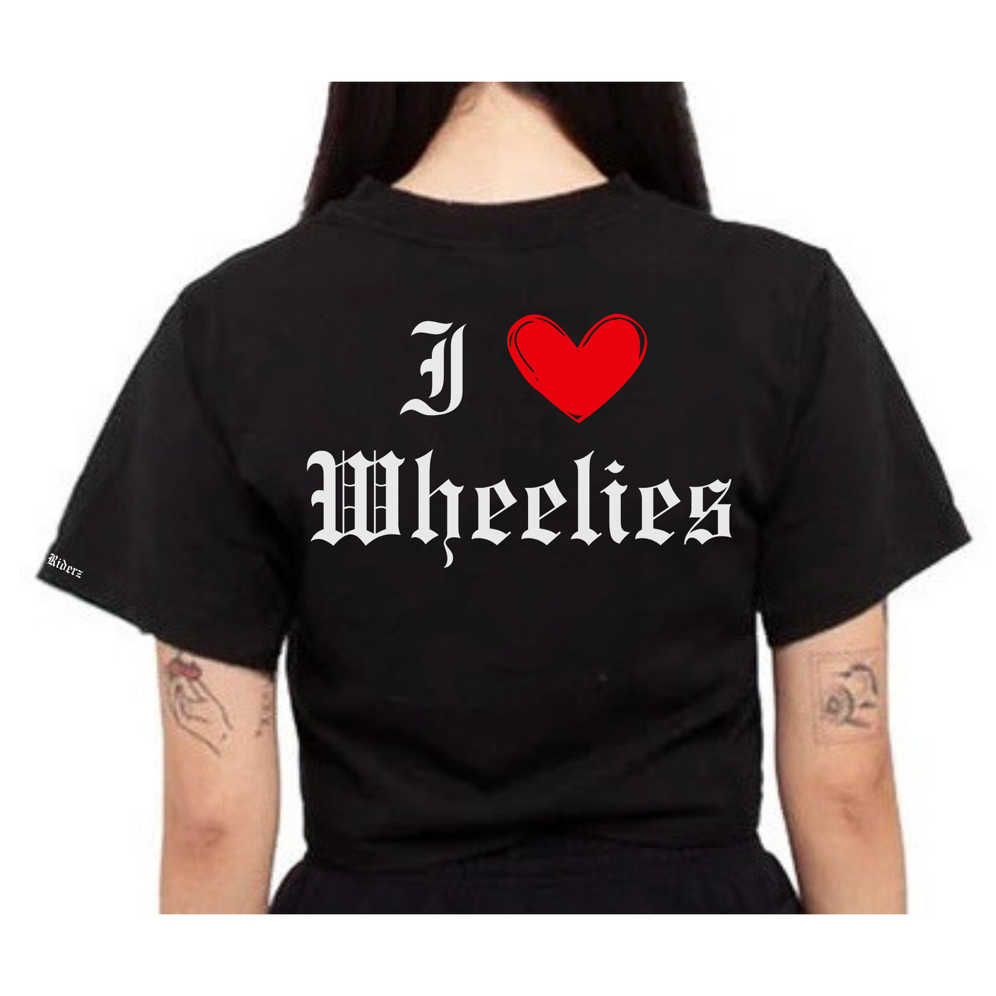 I ♥ Wheelies Crop Tee | Black