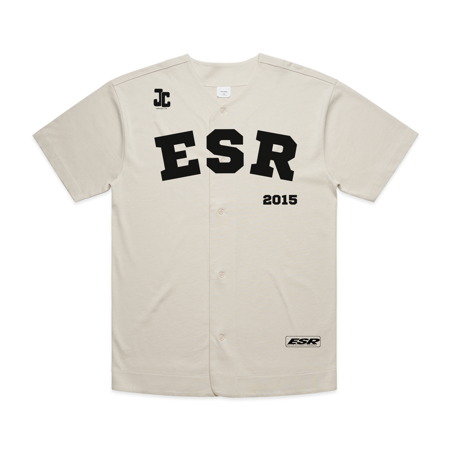 ESR Baseball Jersey | Oversized | Black | Bone