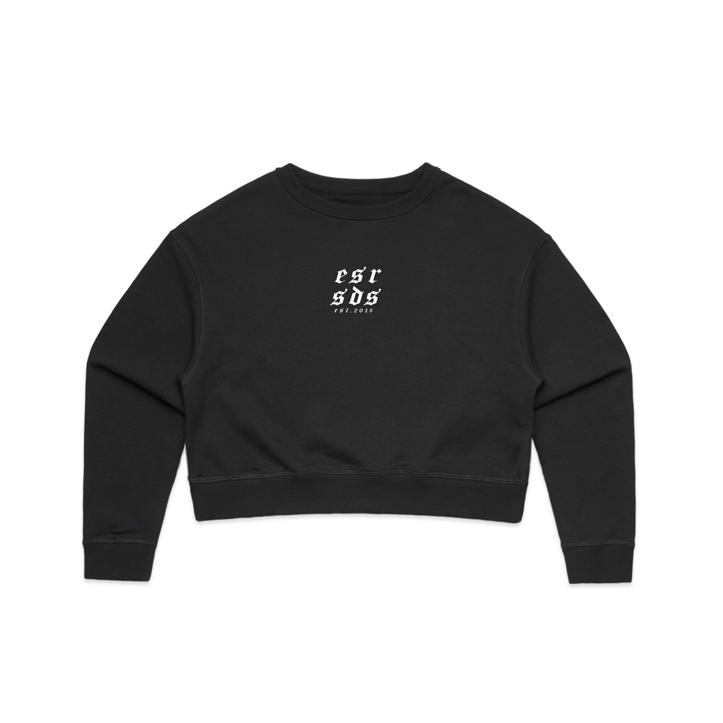 Streets Crop Crew Sweatshirt | Black