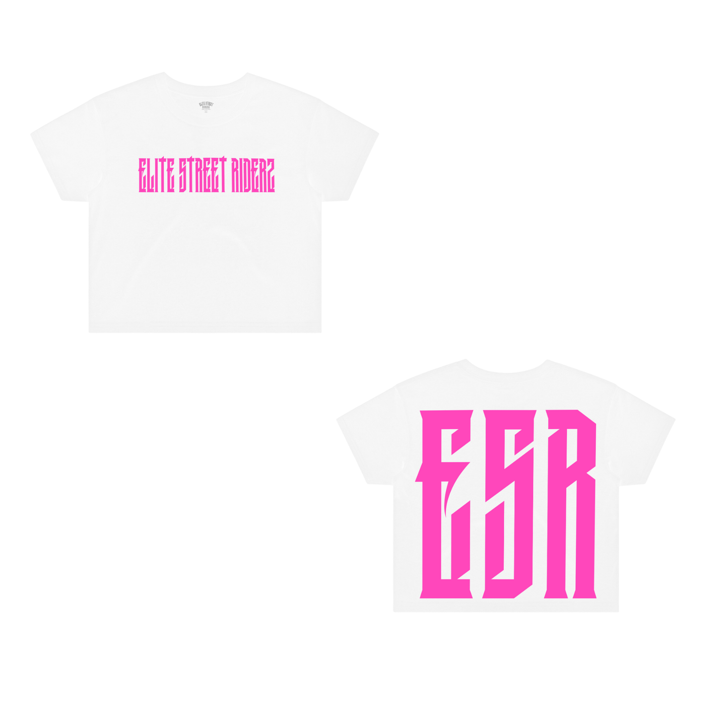 ESR Signature Crop | White | Hot Pink | Black