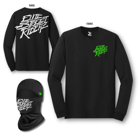 ESR Long Sleeve & Ski Mask Bundle | White | Green | Red | Pink