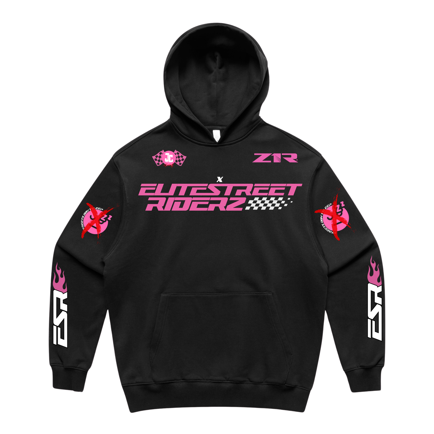ESR x Z1R Oversized Hoodie | White | Pink