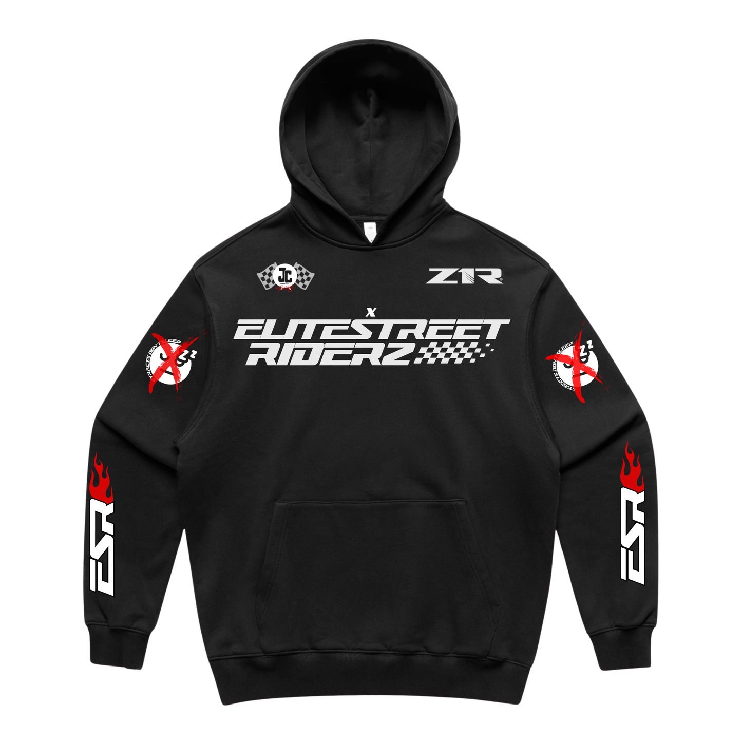 ESR x Z1R Oversized Hoodie | White | Pink