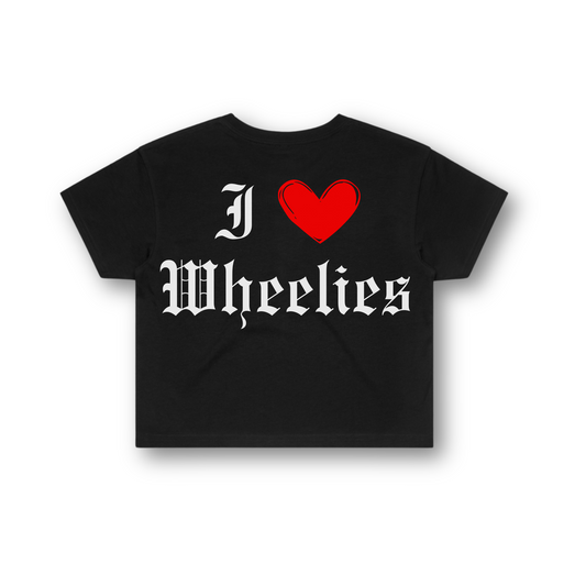 I ♥ Wheelies Crop Tee | Black